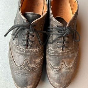 Bed Stu Distressed Gray Ankle Booties